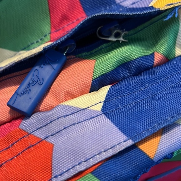 Vera Bradley book bag. Multicolored, lots of pockets. Computer safe. - Picture 6 of 11